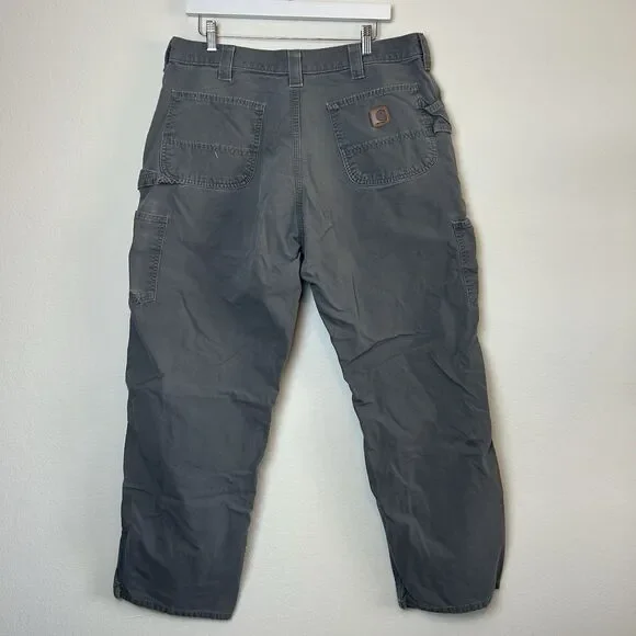 Carhartt Jeans Carhartt Pants Mens 38x32 Gray Loose Canvas